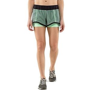Lululemon In A Flash 3” Double Diamond Elastic Waist Lined Shorts Size 4